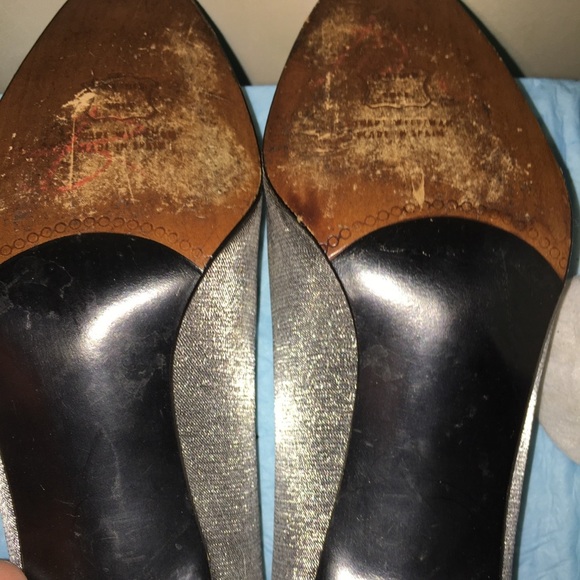 Stuart Weizmann  Metallic Silver Lame Heels - Picture 4 of 4